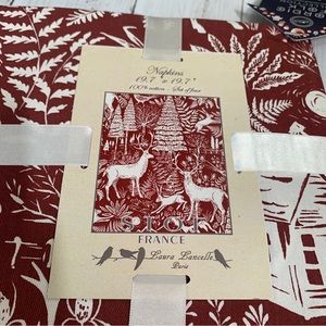 Stof France Quilted Winter runner 20x 72 Christmas Red Set Of 4 Napkins
